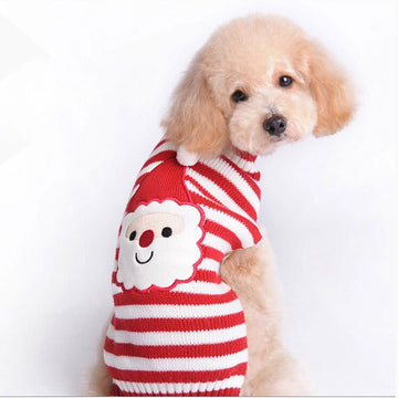 Pet dog clothes christmas pompom christmas small