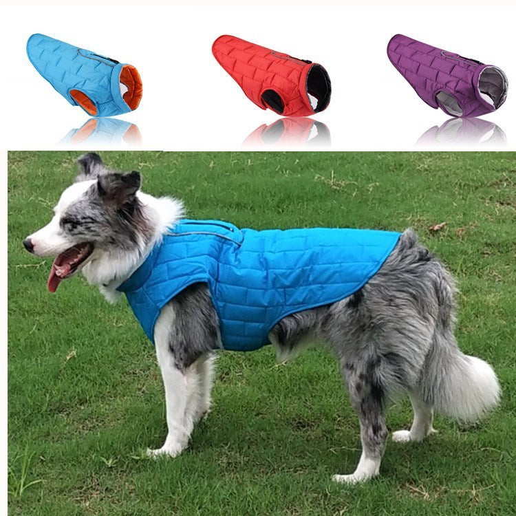 Autumn And Winter Pet Clothes Double Color Checker