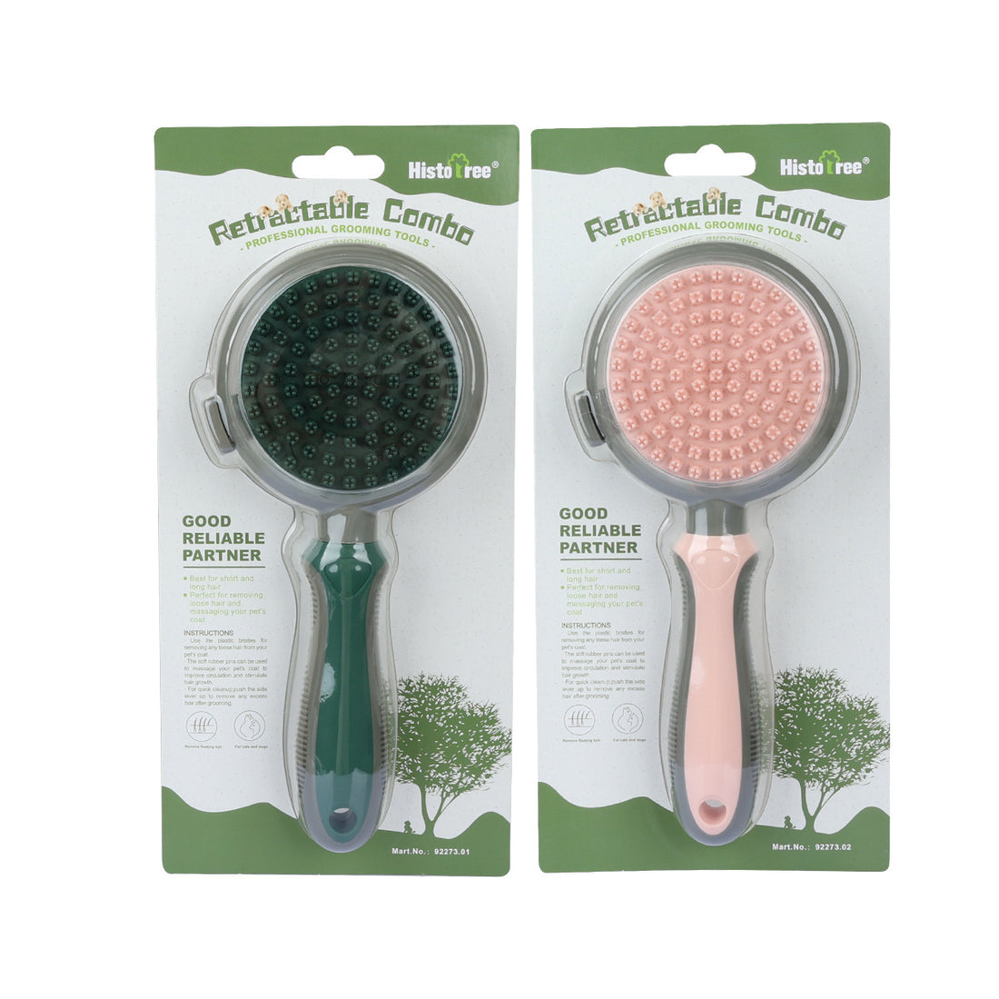 Self-Cleaning Double-Sided Pet Hair Removal Brush